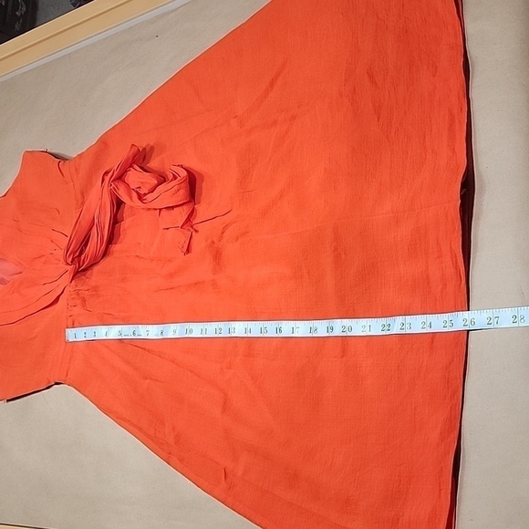 J Crew, Size 4 Elinor Dress, Orange / Reddish Poppy Color.  Sleeveless. EUC! - Picture 14 of 15